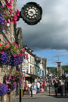 Keswick Market Square and town clock